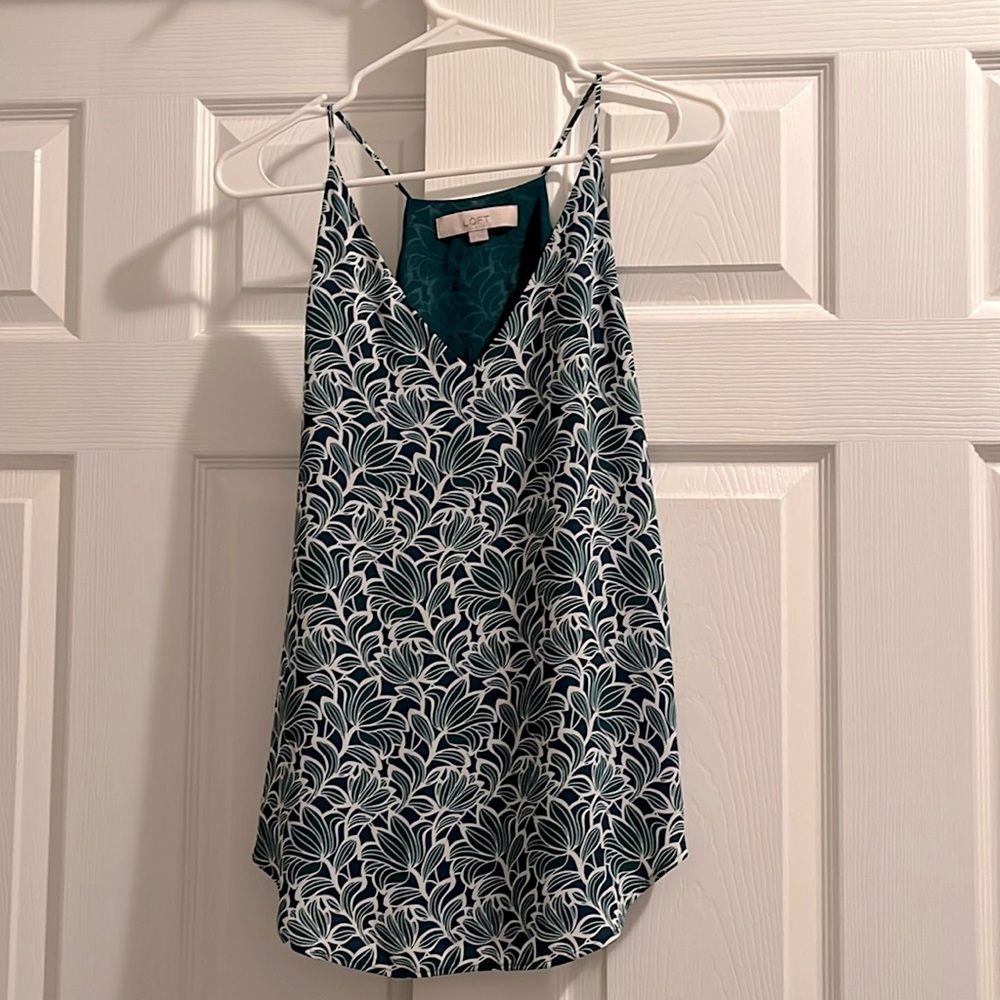 Floral racerback tank top